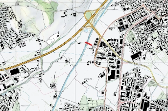 Der rot gekennzeichnete Teil der Schochenmühlestrasse in Baar wird im Abschnitt Altgasshof–Lorze umfassend saniert.