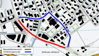 Lageplan Knonauerstrasse Steinhausen