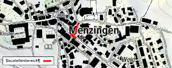 Lageplan Dorfzentrum Menzingen