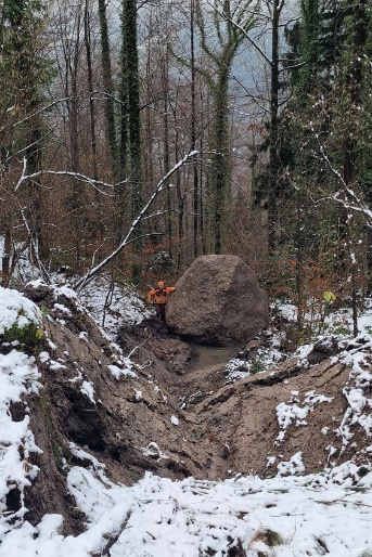 Foto 1_Nagelfluhblock unterhalb Hinterbergstrasse