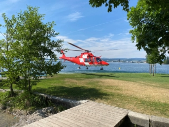 Rettungshelikoptereinsatz nach Badeunfall