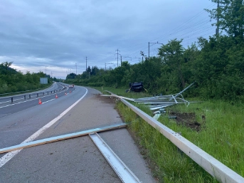 Bild 2: Unfall auf der Autobahn A4