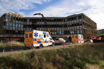 Zwei Bauarbeiter lebensbedrohlich verletzt